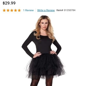 Adult black tutu starter dress